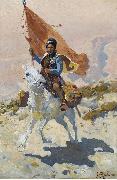 Franz Roubaud Circassian rider oil painting